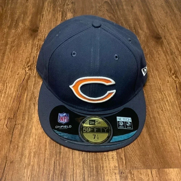 Chicago Bears NFL OnField Cap Blue 7 1/8 NWT - Picture 1 of 7